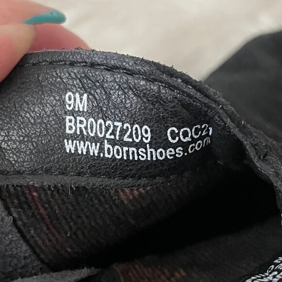 Born Boots Womens Size 9 Black Kenia Suede Leather Fringed Ankle Booties Cowgirl - Picture 11 of 12